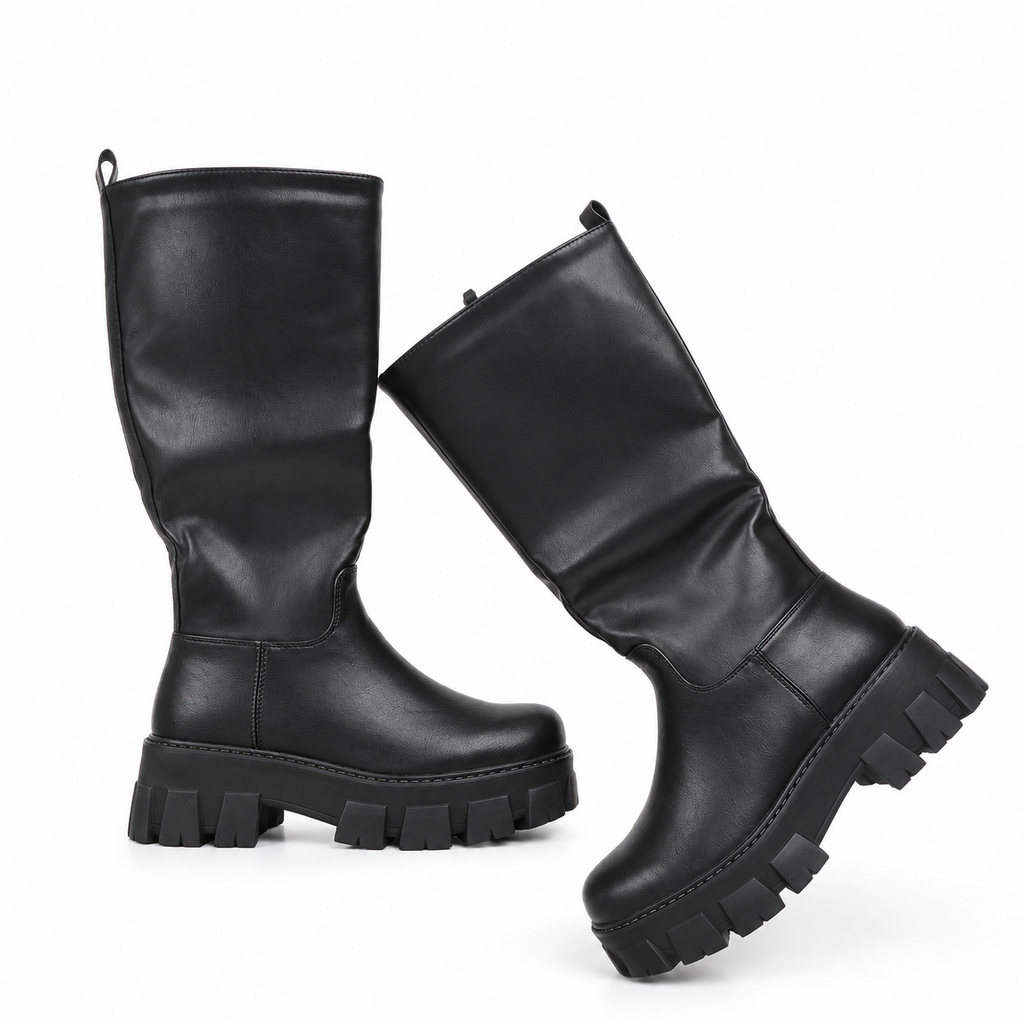 Par de Botas Urban negras de caña media para mujer - AGORA