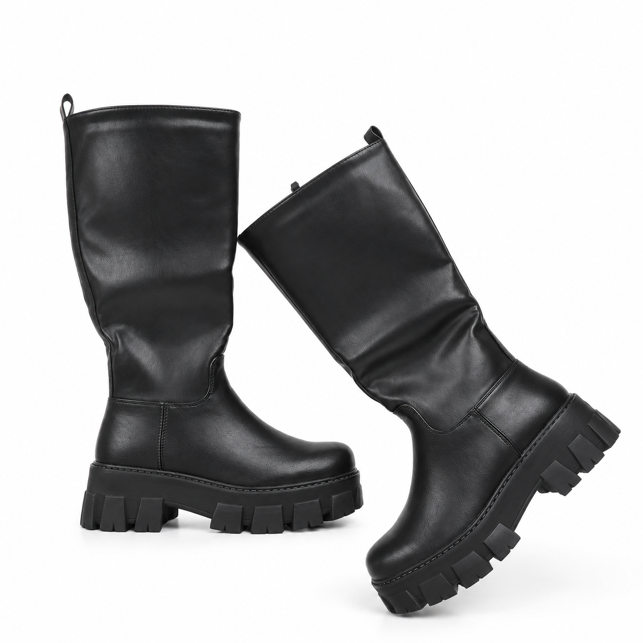 Par de Botas Urban negras de caña media para mujer - AGORA