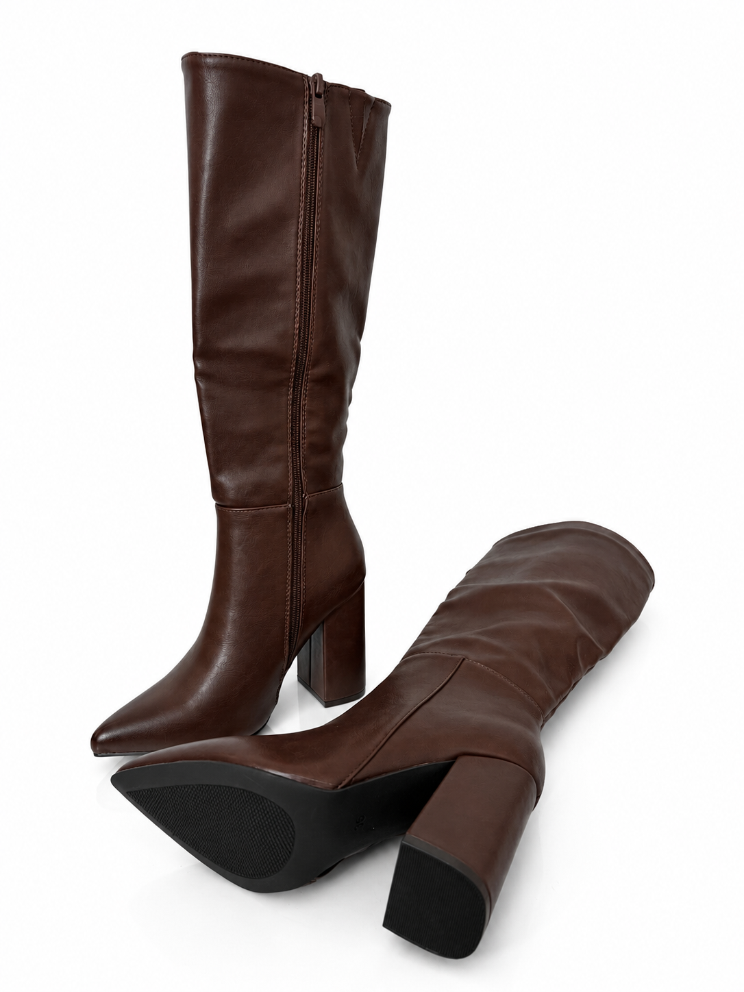 Bota Elite Café elegante con plataforma - AGORA